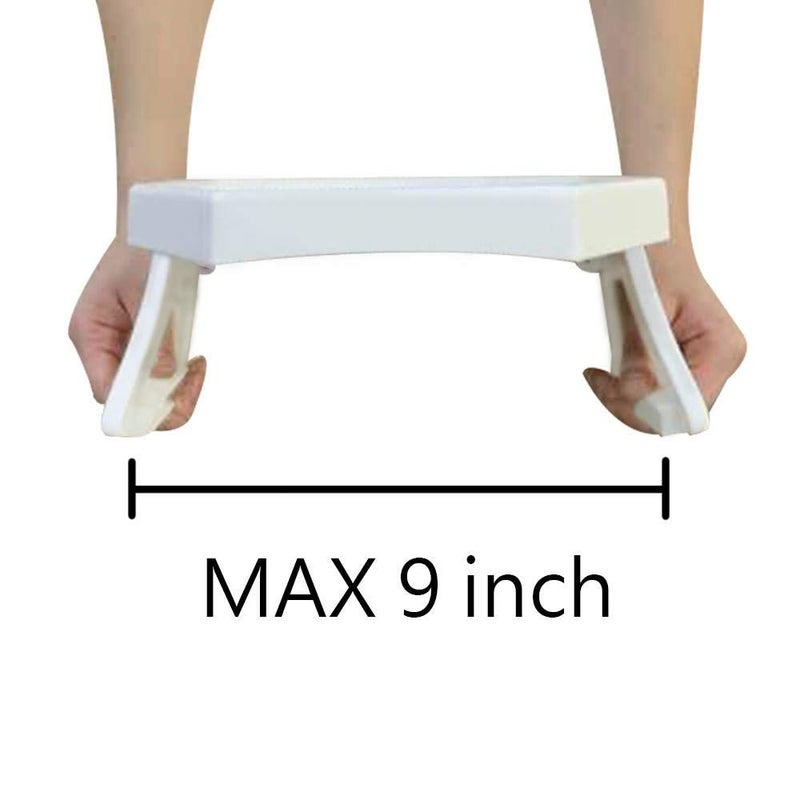 NHD Sofa Armrest Clip Table â€“ No-Slip Couch Tray for Drinks, Snacks, Remote â€“ Adjustable Armchair Table for Living Room, Bedroom, Dorm â€“ Fits Most Armrests (White) - Image 3